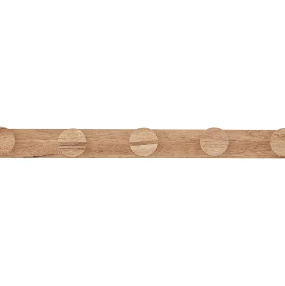 Discount Perchero De Pared De Madera De Caucho Emme, 10 Gancho Percheros