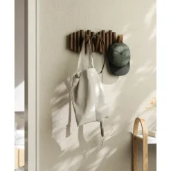 New Perchero De Pared De Madera De Pino Picket Percheros