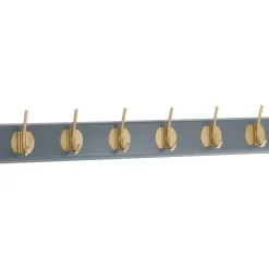 Hot Perchero De Pared De Madera Edgy, 6 Ganchos Percheros