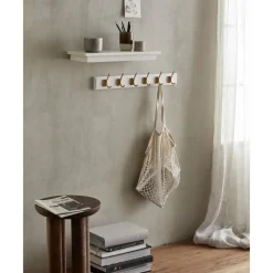 Online Perchero De Pared De Madera Edgy, 8 Ganchos Percheros