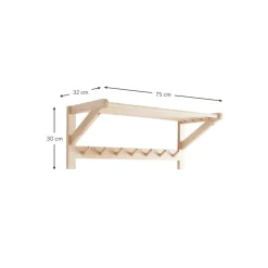 Hot Perchero De Pared De Madera De Pino Cole Percheros