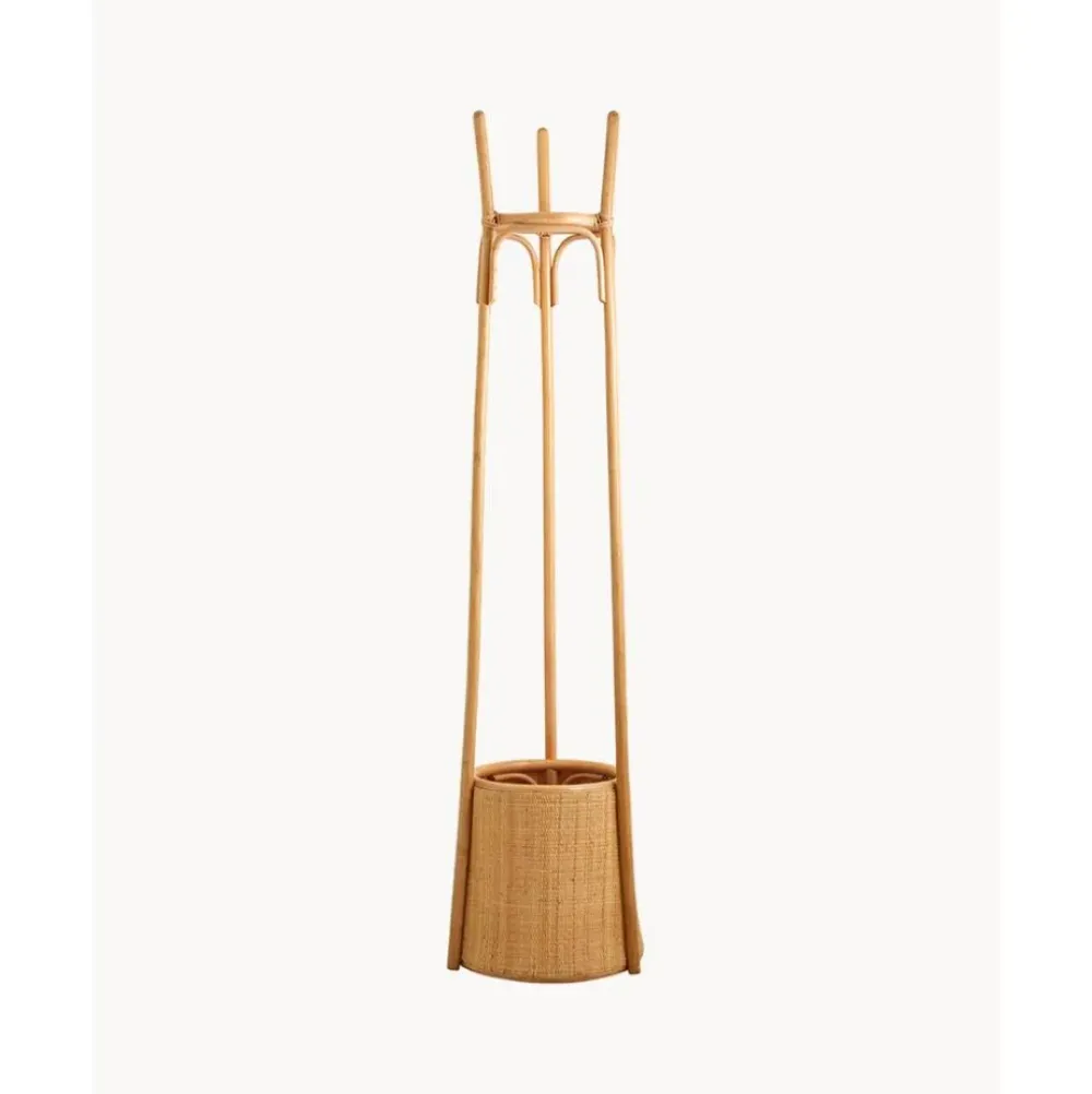 Clearance Perchero De Ratan Con Cesta Sio Percheros