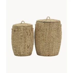 Hot Set De Cestas Con Tapadera Laun, 2 Uds. Cestos De La Ropa