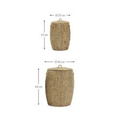 Hot Set De Cestas Con Tapadera Laun, 2 Uds. Cestos De La Ropa