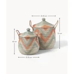 Sale Set De Cestas Con Tapadera Mija, 2 Uds. Cestas