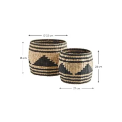Best Set De Cestas De Jacinto De Agua Pyramid, 2 Uds. Cestas