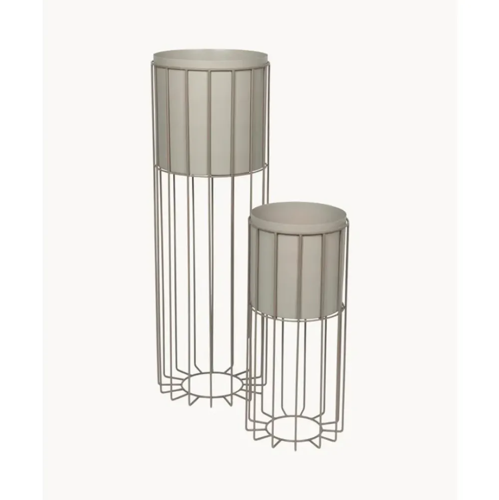 Clearance Set De Macetas De Metal Fenja, 2 Uds. Maceteros