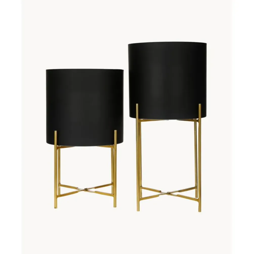 Clearance Set De Maceteros De Metal Mina, 2 Uds. Maceteros