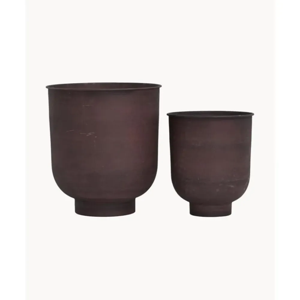 Sale Set De Maceteros Grandes De Metal Vig, 2 Uds. Maceteros
