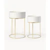 Sale Set De Maceteros Redondos De Metal Palesa, 2 Uds. Maceteros