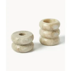 Best Set De Portavelas Y Candelabros 2En1 De Marmol Orta, 2 Uds. Portavelas