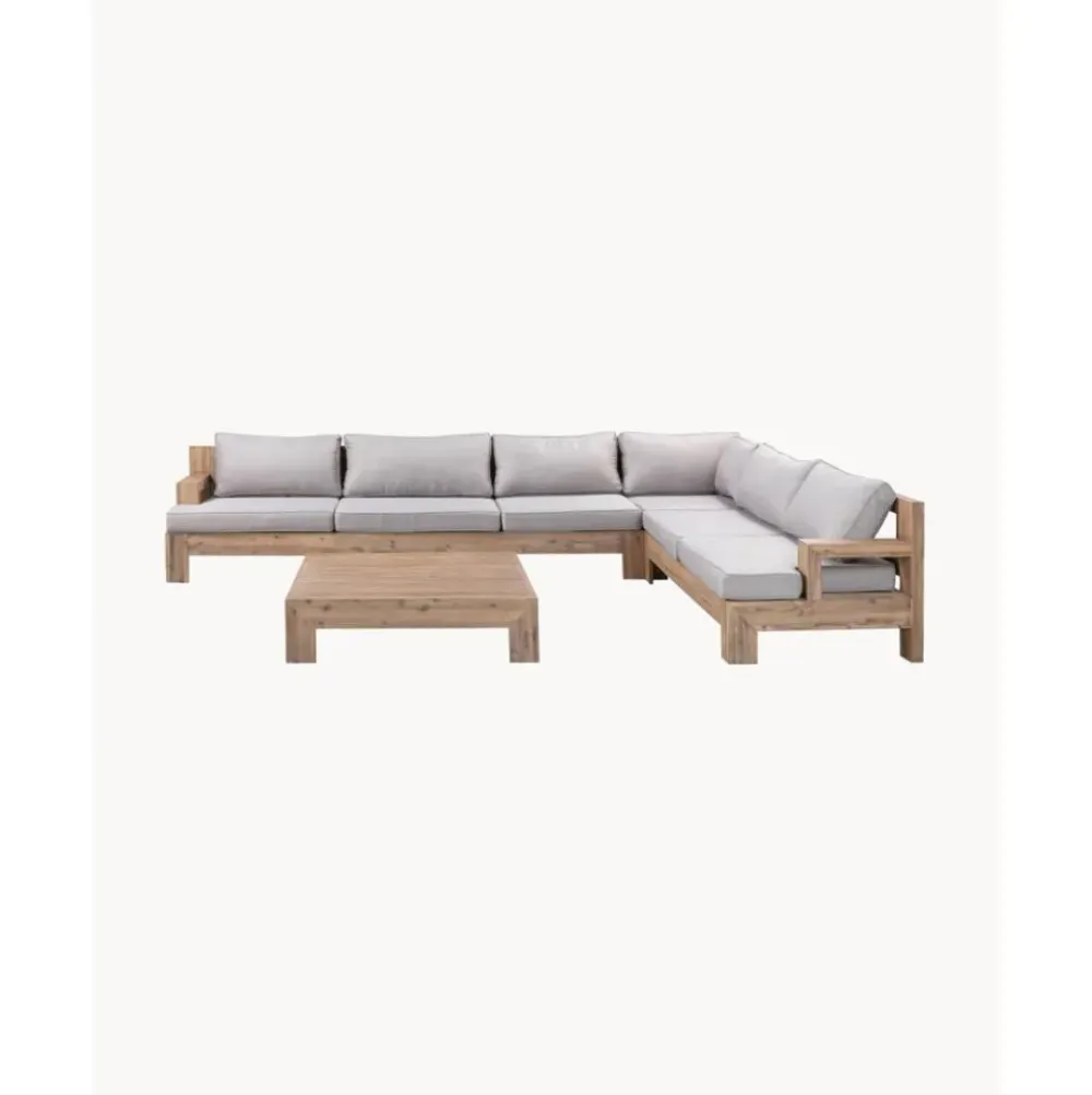 Clearance Set Lounge Para Exterior De Madera De Acacia Joshua, 4 Pzas. Muebles De Jardin