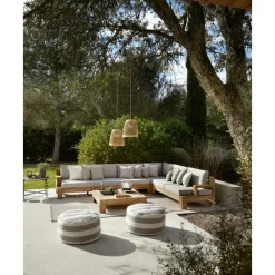 Clearance Set Lounge Para Exterior De Madera De Acacia Joshua, 4 Pzas. Muebles De Jardin