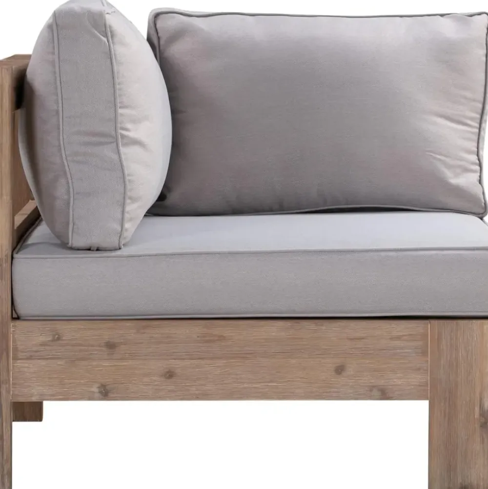 Clearance Set Lounge Para Exterior De Madera De Acacia Joshua, 4 Pzas. Muebles De Jardin