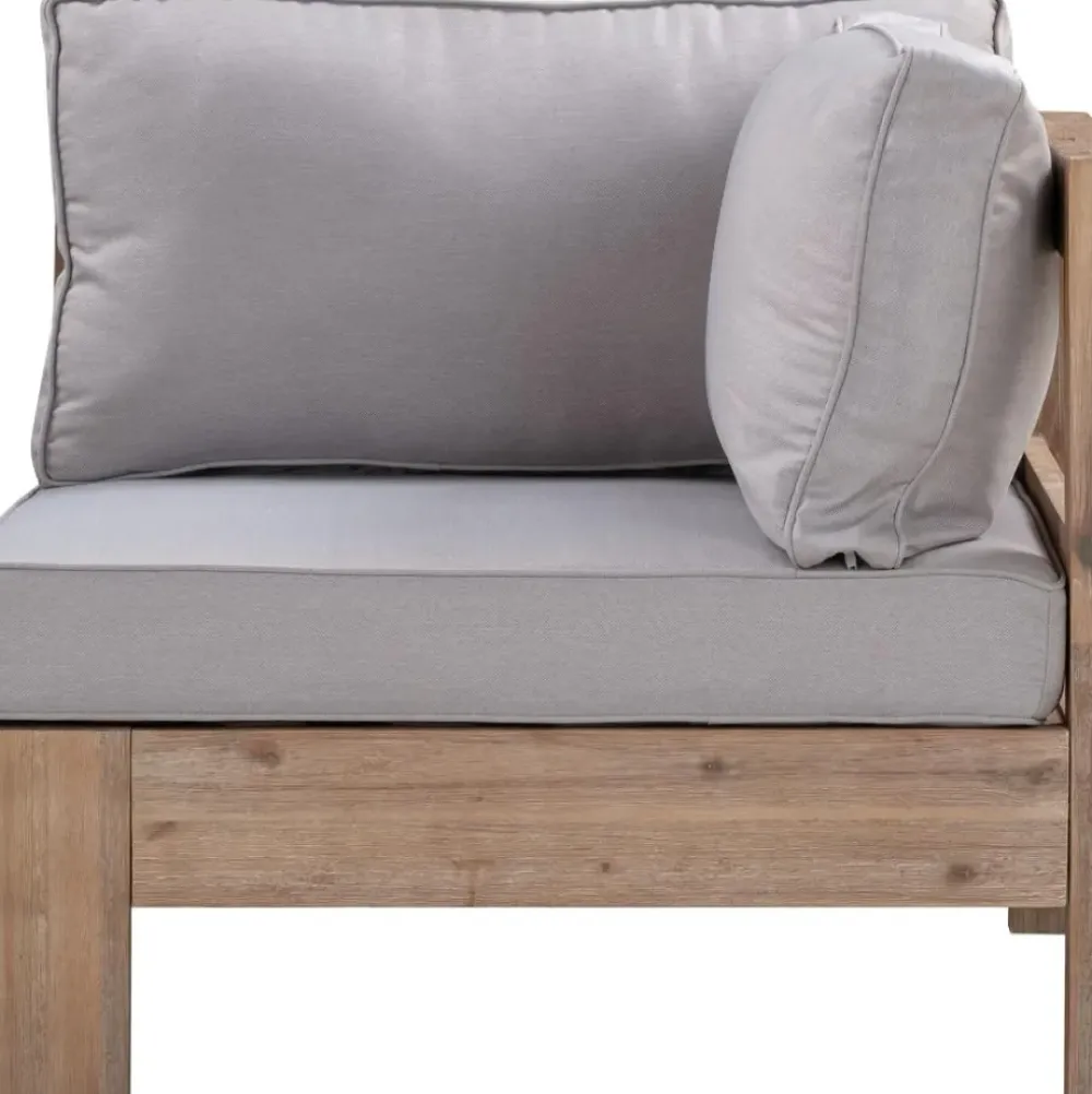 Clearance Set Lounge Para Exterior De Madera De Acacia Joshua, 4 Pzas. Muebles De Jardin