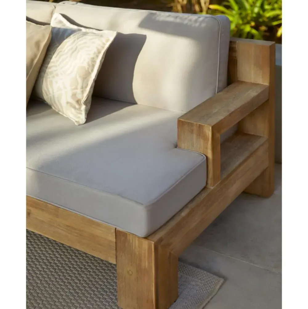 Clearance Set Lounge Para Exterior De Madera De Acacia Joshua, 4 Pzas. Muebles De Jardin