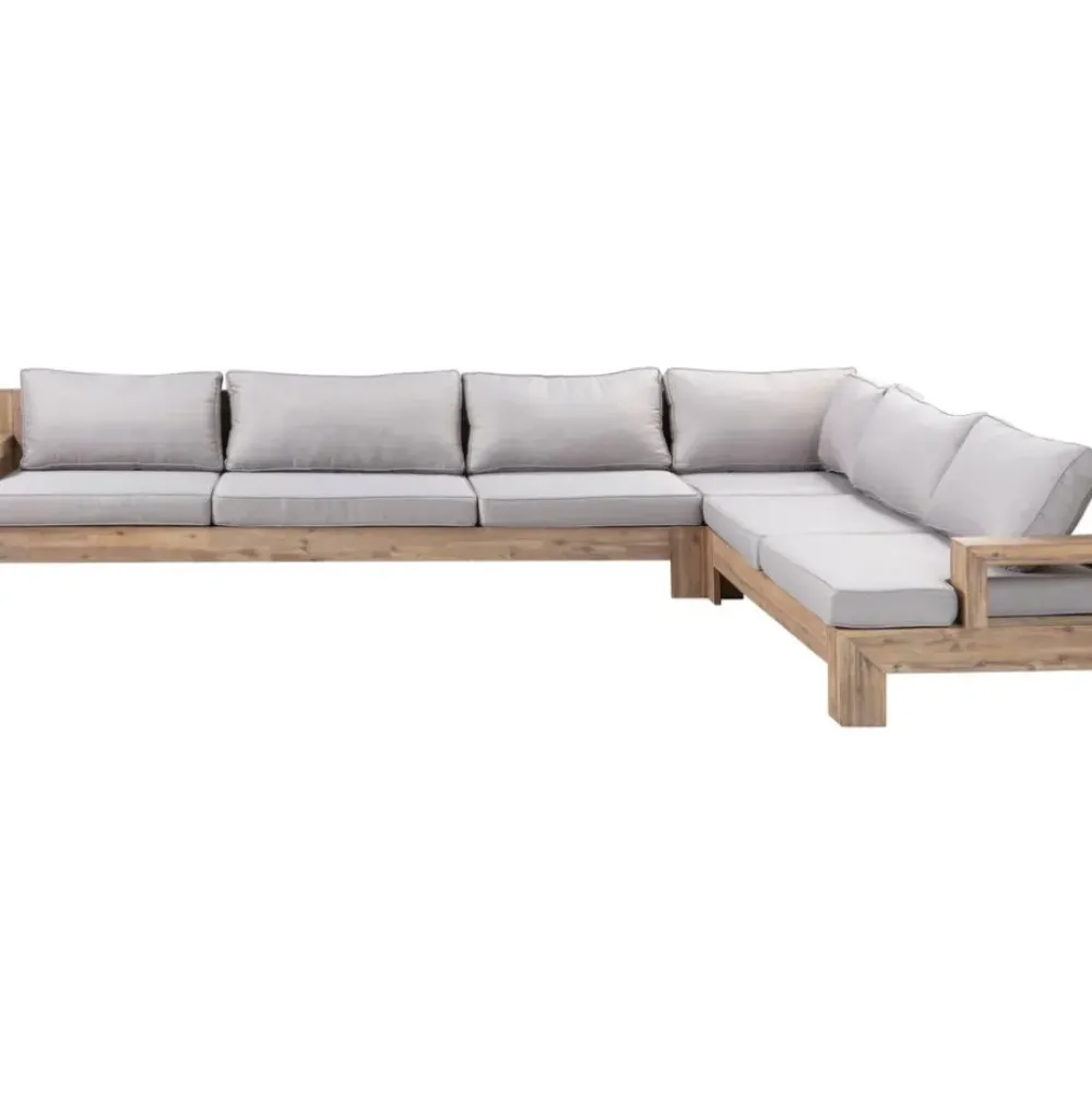 Clearance Set Lounge Para Exterior De Madera De Acacia Joshua, 4 Pzas. Muebles De Jardin