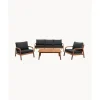 Fashion Set Lounge Para Exterior De Madera De Eucalipto Bergen, 4 Pzas. Muebles De Jardin