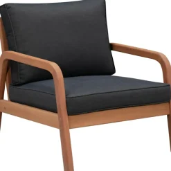 Fashion Set Lounge Para Exterior De Madera De Eucalipto Bergen, 4 Pzas. Muebles De Jardin