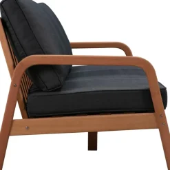 Fashion Set Lounge Para Exterior De Madera De Eucalipto Bergen, 4 Pzas. Muebles De Jardin