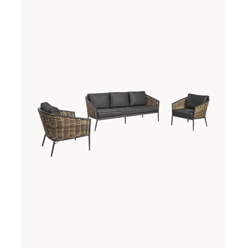 New Set Lounge Para Exterior Maribela, 3 Pzas. Muebles De Jardin