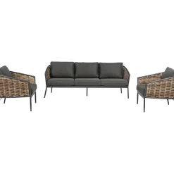 New Set Lounge Para Exterior Maribela, 3 Pzas. Muebles De Jardin