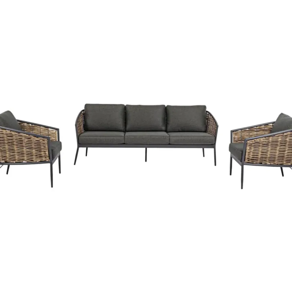 New Set Lounge Para Exterior Maribela, 3 Pzas. Muebles De Jardin