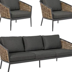 New Set Lounge Para Exterior Maribela, 3 Pzas. Muebles De Jardin
