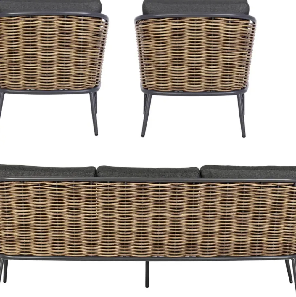 New Set Lounge Para Exterior Maribela, 3 Pzas. Muebles De Jardin