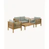 Discount Set Lounge Para Exterior De Madera De Acacia Bo, 4 Pzas. Muebles De Jardin