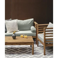 Discount Set Lounge Para Exterior De Madera De Acacia Bo, 4 Pzas. Muebles De Jardin
