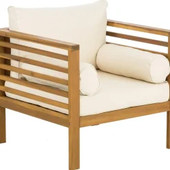 Sale Set Lounge Para Exterior De Madera De Acacia Bo, 4 Pzas. Muebles De Jardin