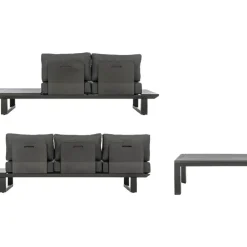 Best Set Lounge Para Exterior Konnor, 3 Pzas. Muebles De Jardin
