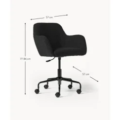 Hot Silla De Escritorio En Tejido Boucle Lucie Sillas De Escritorio