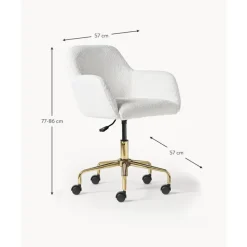Best Silla De Escritorio En Tejido Boucle Lucie Sillas De Escritorio