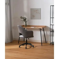Discount Silla De Oficina Con Reposabrazos De Terciopelo Rachel, Altura Regulable Sillas De Escritorio