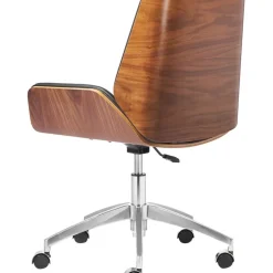 Sale Silla De Oficina De Cuero Sintetico Rouven, Altura Regulable Sillas De Escritorio