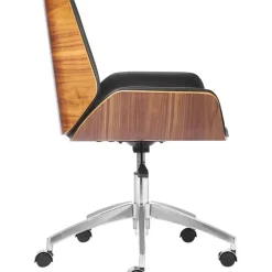 Sale Silla De Oficina De Cuero Sintetico Rouven, Altura Regulable Sillas De Escritorio