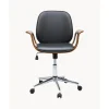 New Silla De Oficina De Cuero Artificial Patron, Altura Regulable Sillas De Escritorio