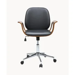 New Silla De Oficina De Cuero Artificial Patron, Altura Regulable Sillas De Escritorio