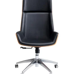 New Silla De Oficina De Cuero Sintetico Rouven, Altura Regulable Sillas De Escritorio