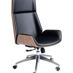 New Silla De Oficina De Cuero Sintetico Rouven, Altura Regulable Sillas De Escritorio