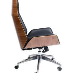New Silla De Oficina De Cuero Sintetico Rouven, Altura Regulable Sillas De Escritorio