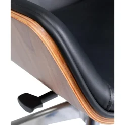 New Silla De Oficina De Cuero Sintetico Rouven, Altura Regulable Sillas De Escritorio