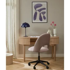Outlet Silla De Oficina De Terciopelo Rachel, Altura Regulable Sillas De Escritorio