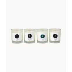 Best Velas Perfumadas De Adviento Lilu, 4 Uds. (Vainilla, Albahaca, Tomillo, Canela, Pan De Jengibre) Velas Perfumadas
