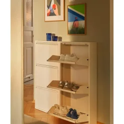 Clearance Zapatero De Pared Caruso, Puertas Abatibles Zapateros