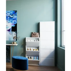Best Zapatero De Pared Caruso, Puertas Abatibles Zapateros