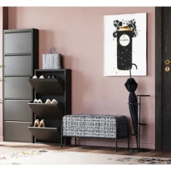 New Zapatero De Pared Caruso, Puertas Abatibles Zapateros